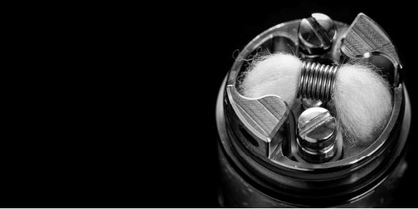 Wick inside a vape coil
