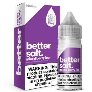 Mixed Berry Ice by Better Salt, is juicy tart and sweet berries and icy menthol.