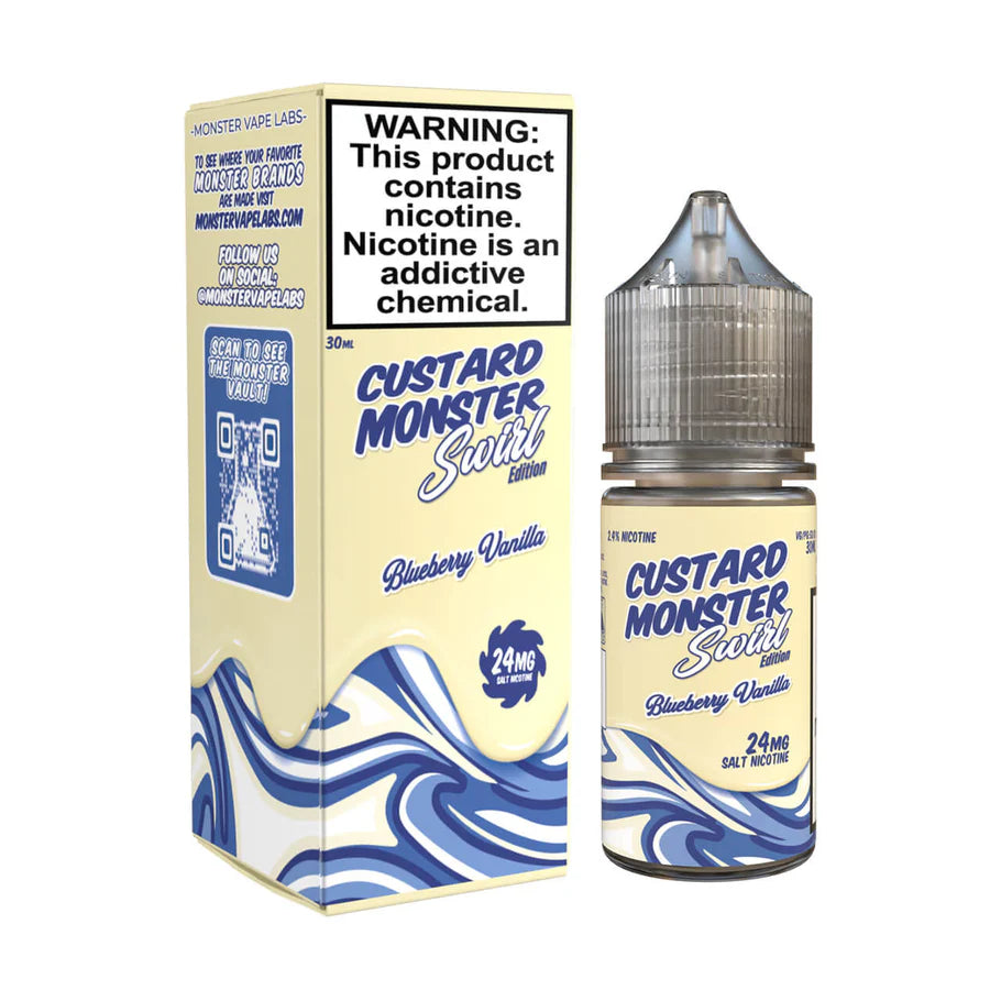 Custard Monster Swirl Salt Blueberry Vanilla 30ml Nic Salt