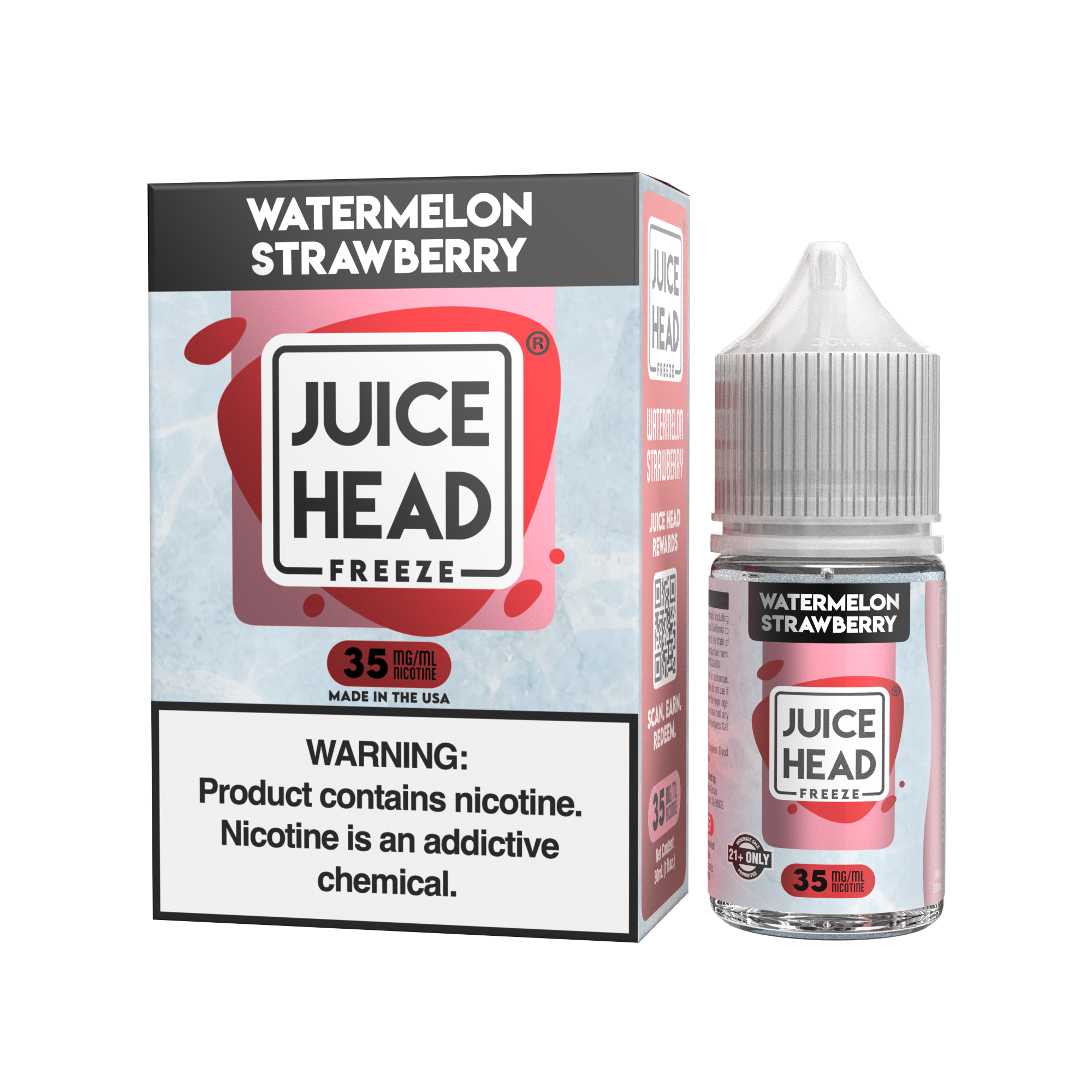Juice Head Freeze Salt Watermelon Strawberry Freeze 30ml Nic Salt